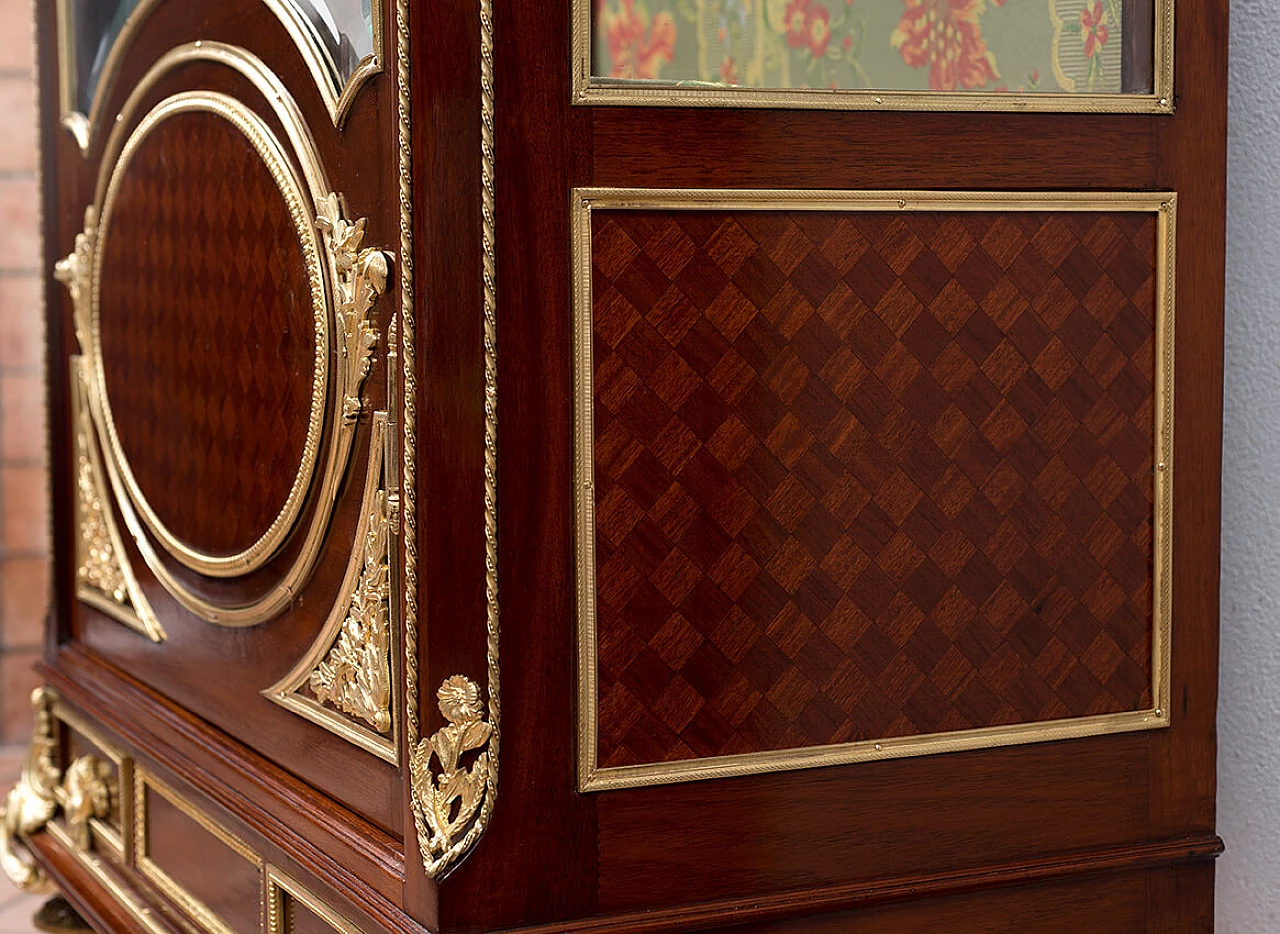 Napoleon III style showcase in mahogany with marble top, 19th century 6