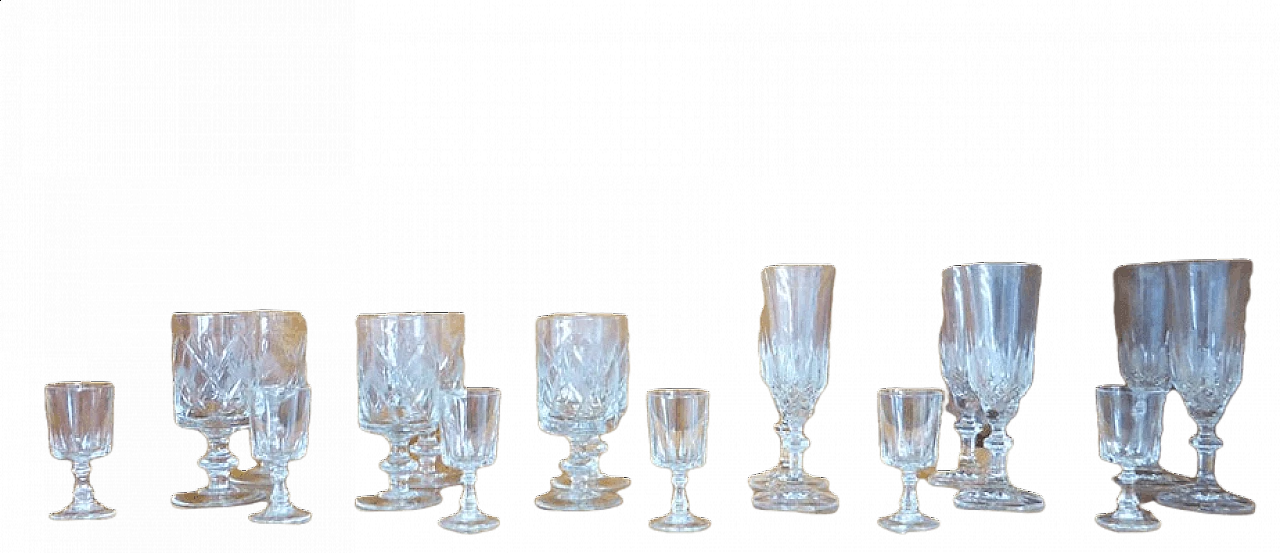 18 Crystal glasses, 1970s 1407274
