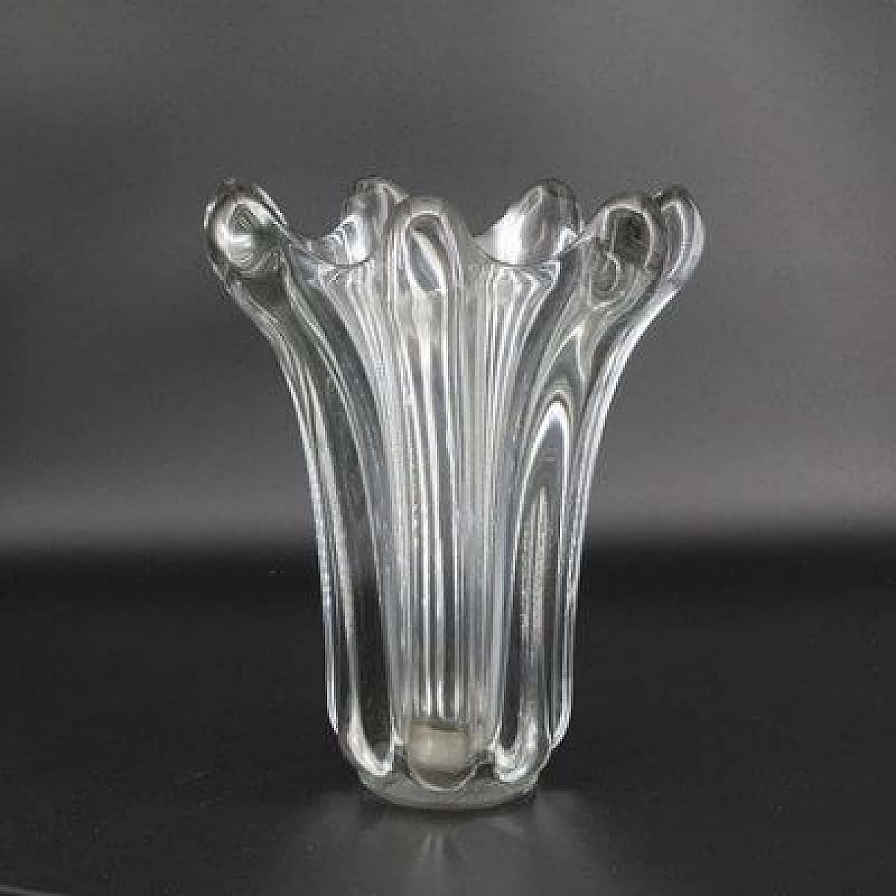 Transparent glass vase, 1930s 5