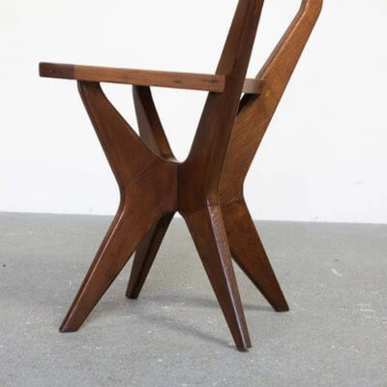 Sculptural chair in wood and formica, 1950s 2
