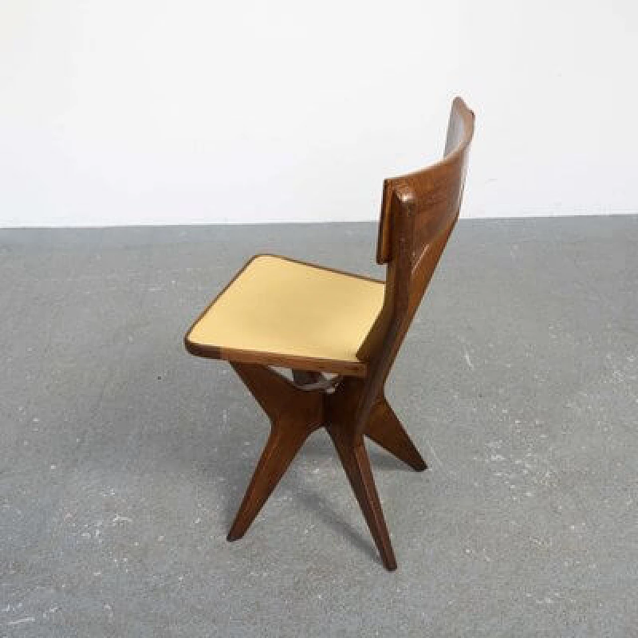 Sculptural chair in wood and formica, 1950s 5