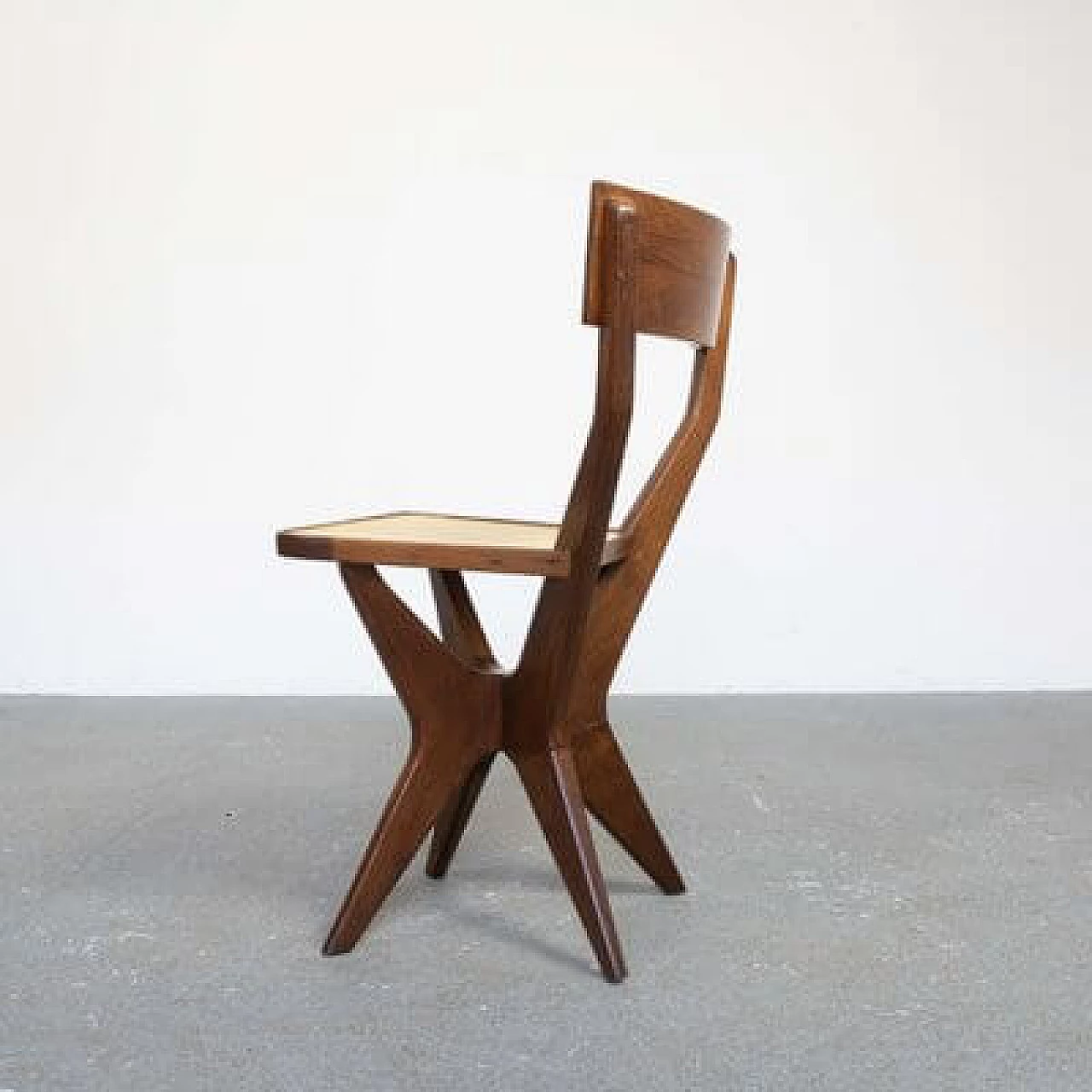 Sculptural chair in wood and formica, 1950s 7