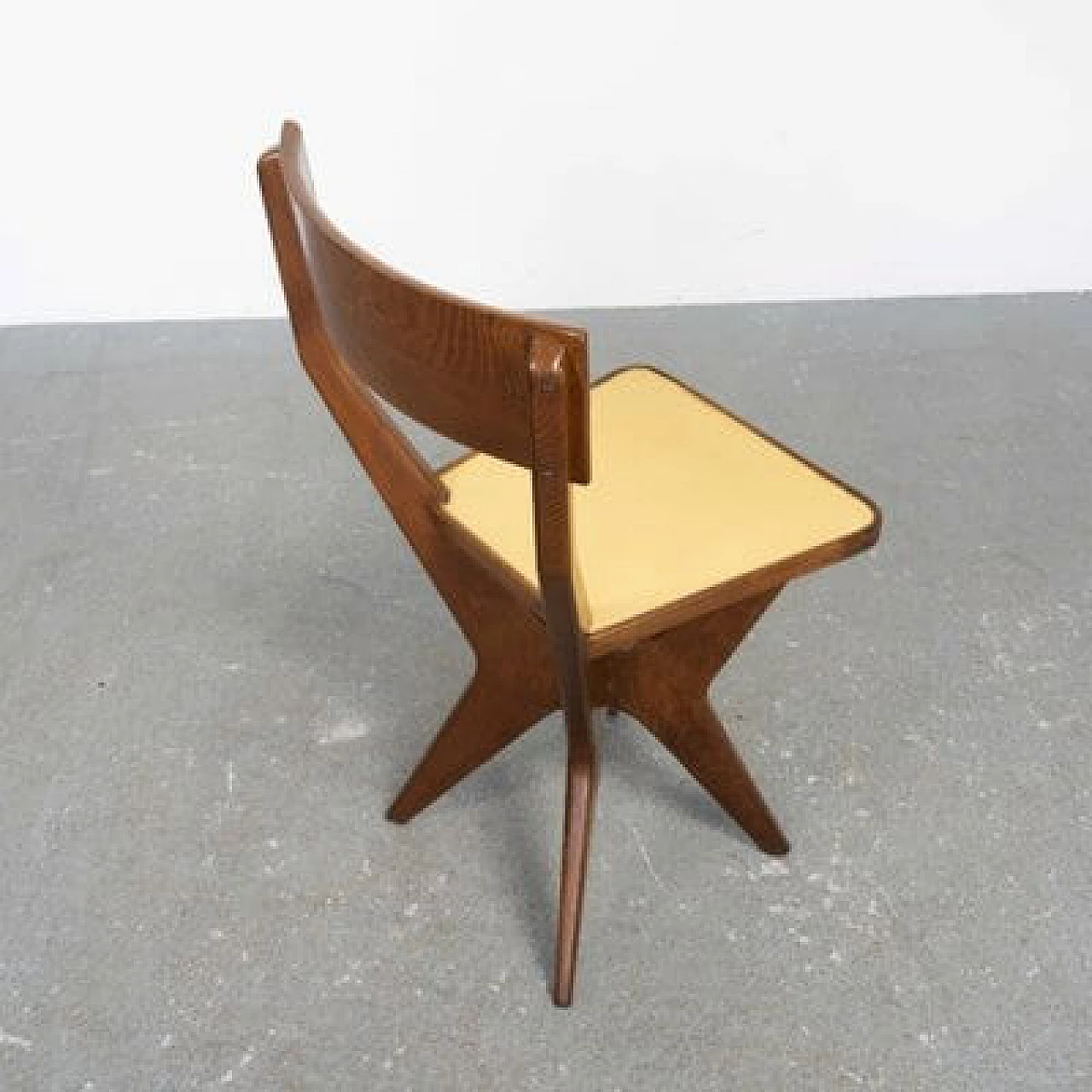 Sculptural chair in wood and formica, 1950s 9