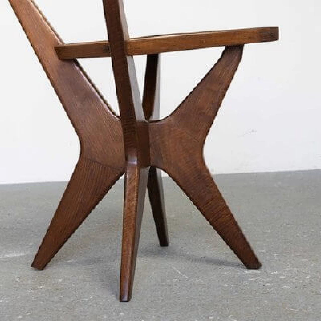 Sculptural chair in wood and formica, 1950s 10