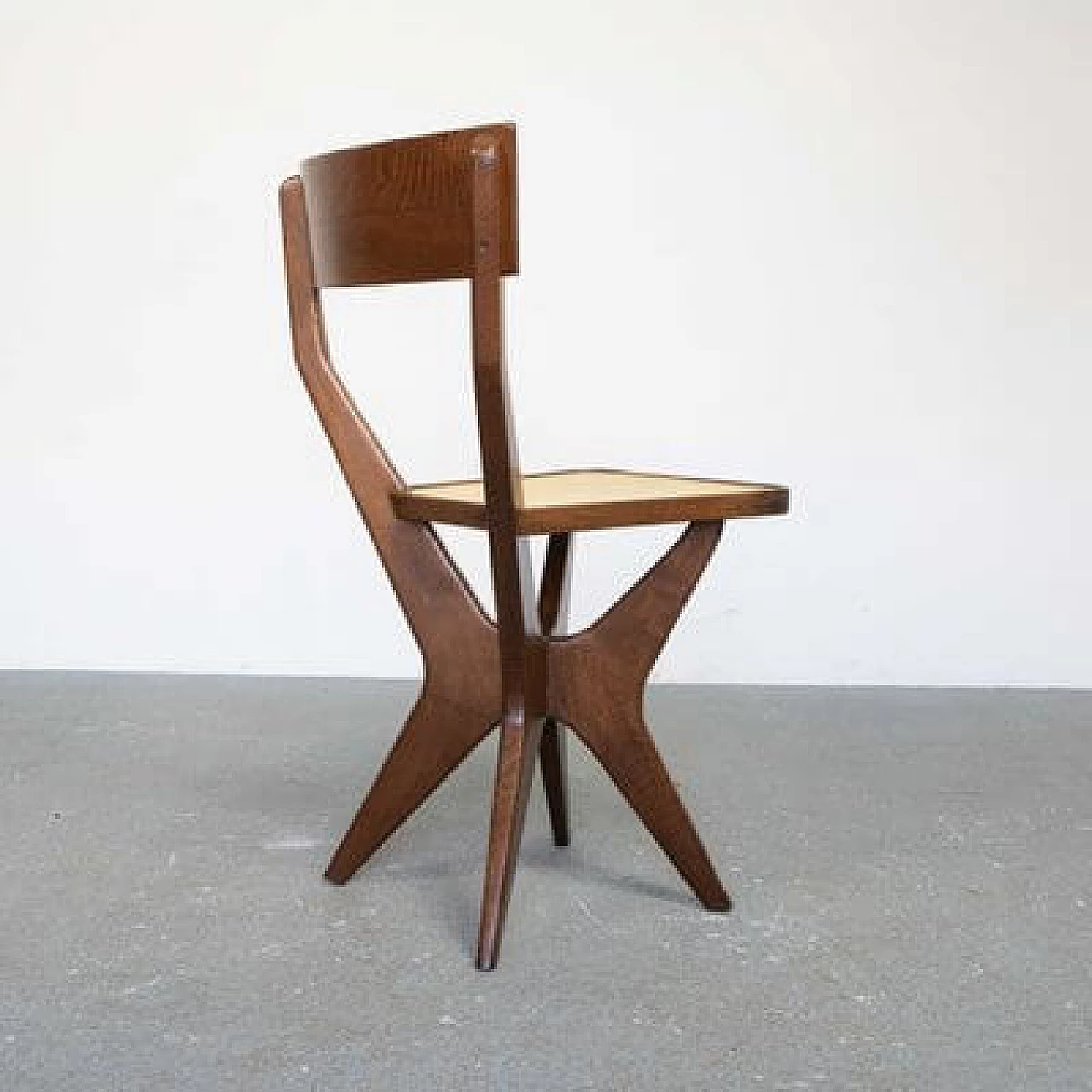 Sculptural chair in wood and formica, 1950s 17