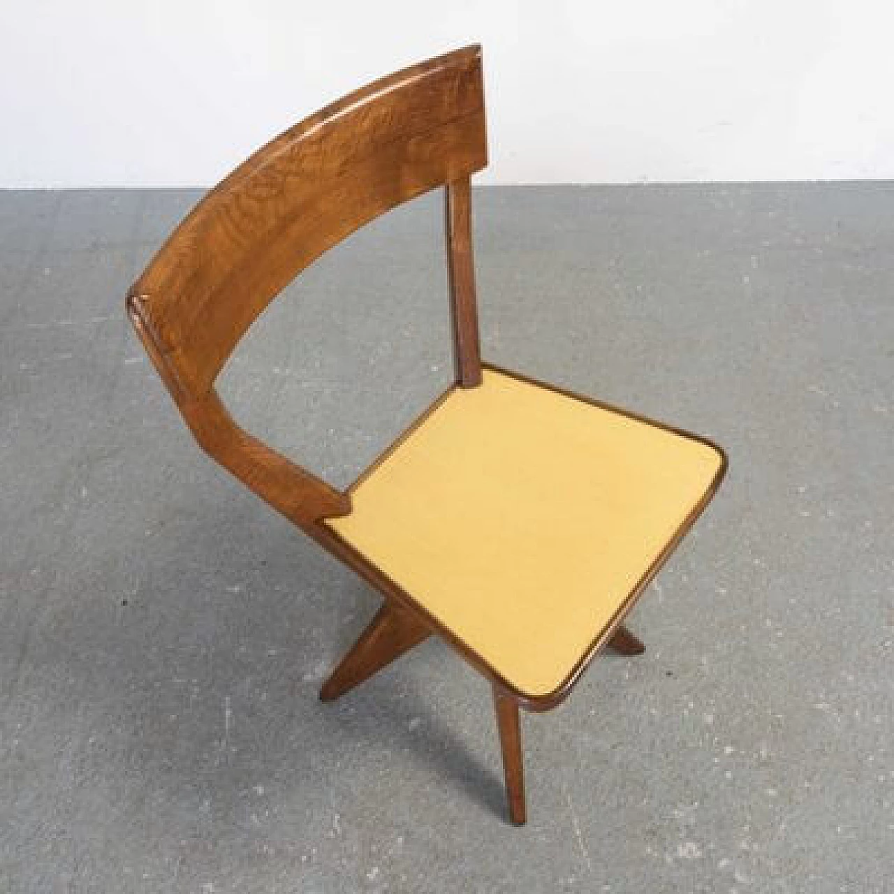 Sculptural chair in wood and formica, 1950s 18