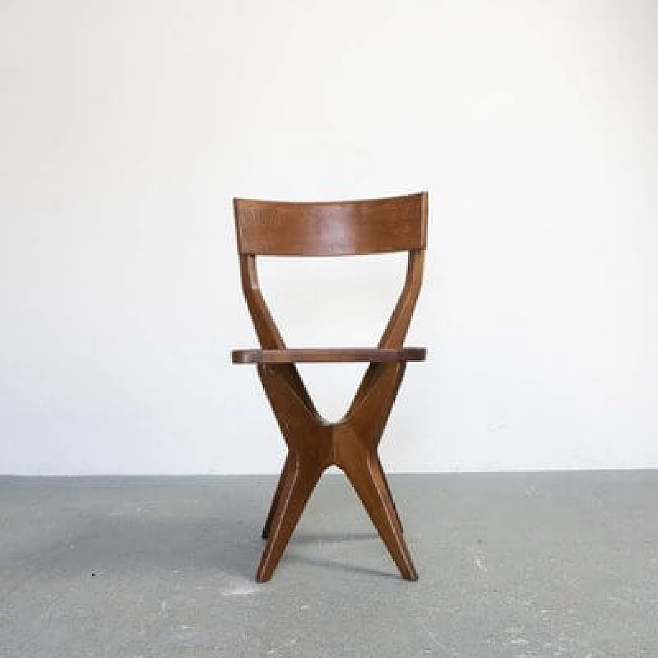 Sculptural chair in wood and formica, 1950s 19