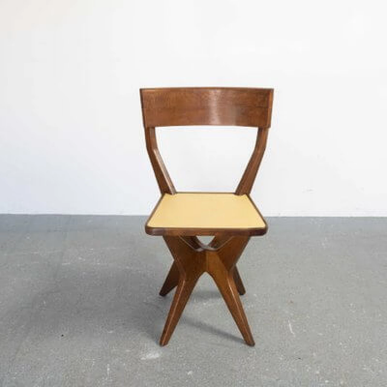 Sculptural chair in wood and formica, 1950s 20