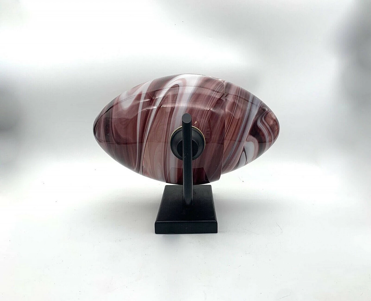 Coppia di applique in vetro di Murano e ferro attribuibili a Vistosi, anni '80 5