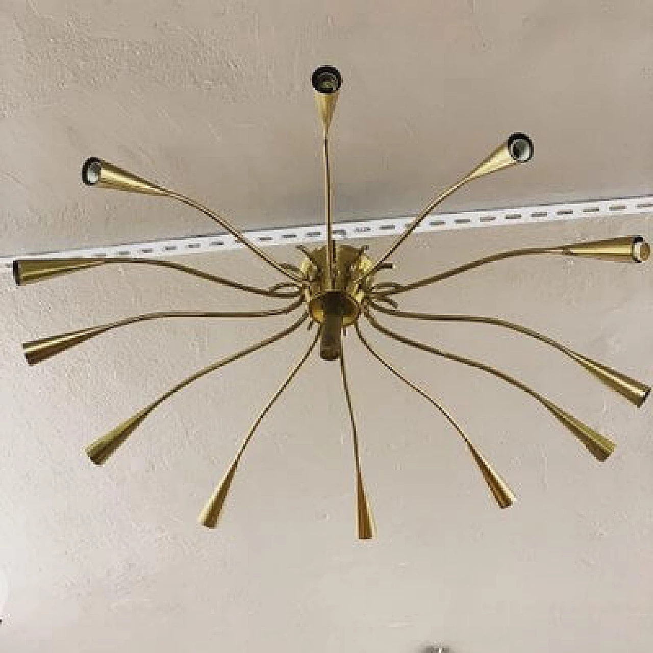 Brass recessed lamp, 1950s 1
