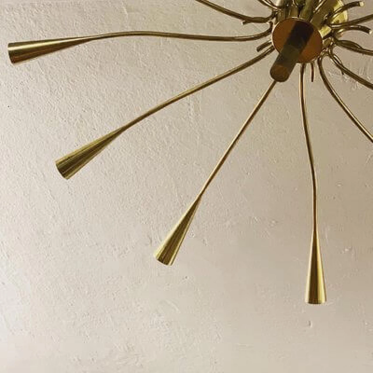 Brass recessed lamp, 1950s 3
