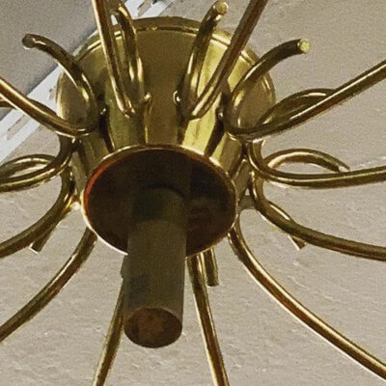 Brass recessed lamp, 1950s 4