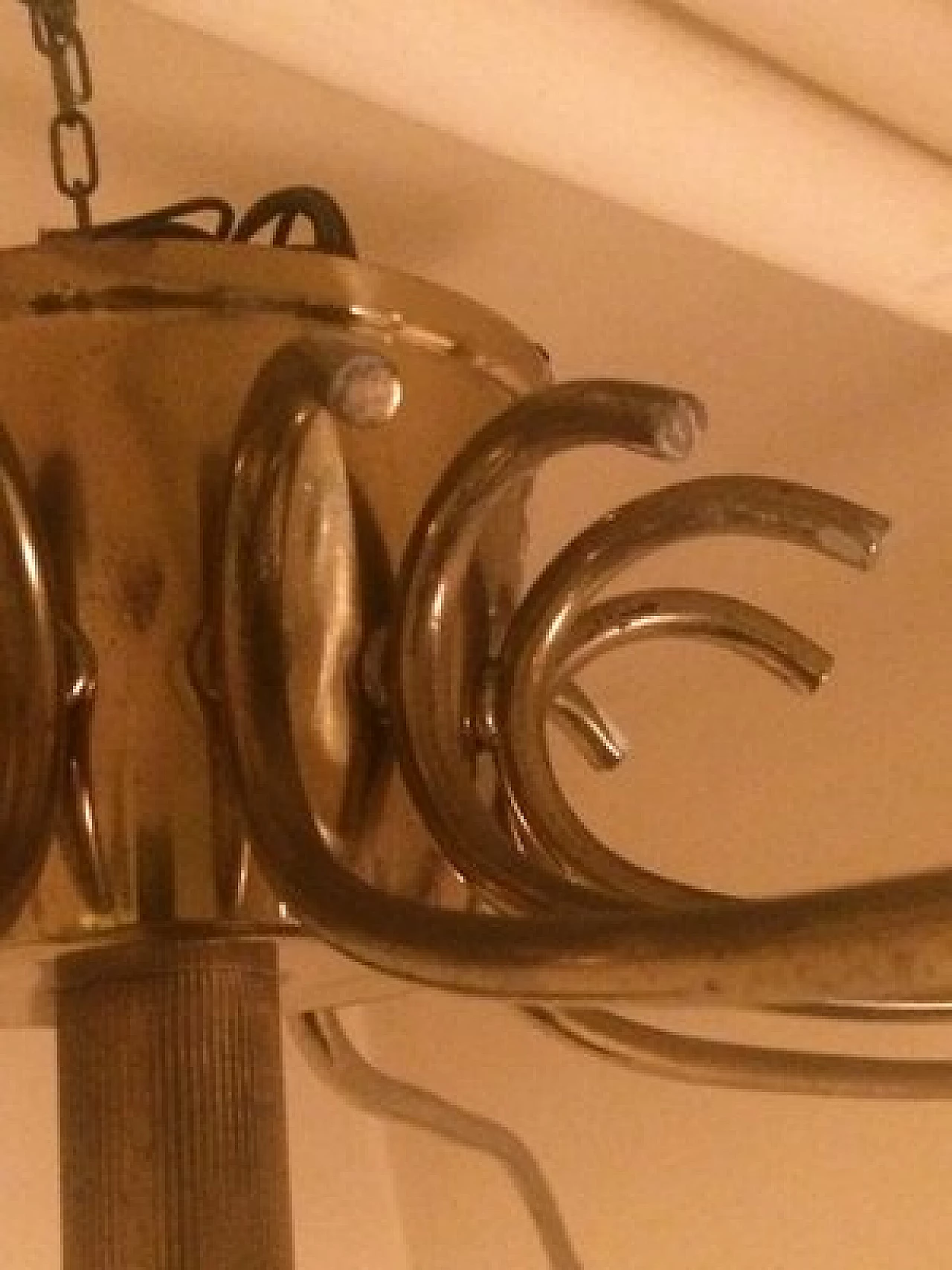 Brass recessed lamp, 1950s 5