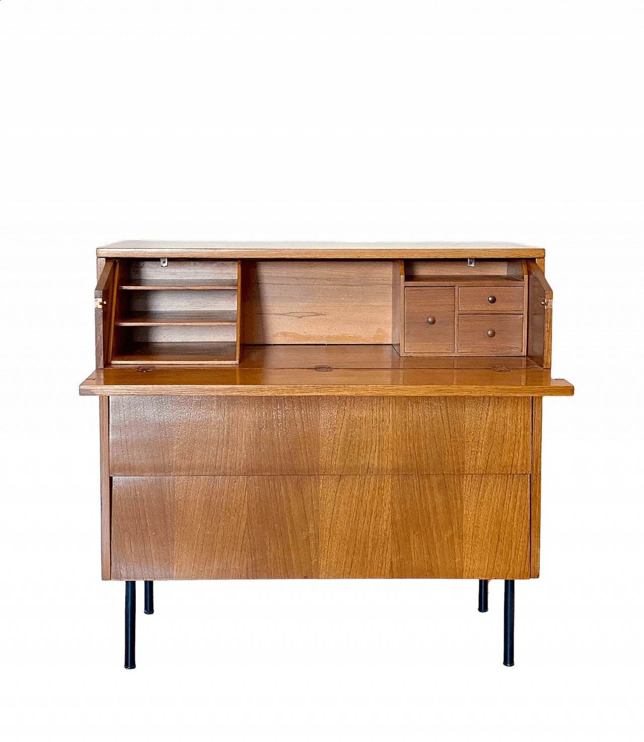 ISA Bergamo teak flap desk chest of drawers, 1960s 17