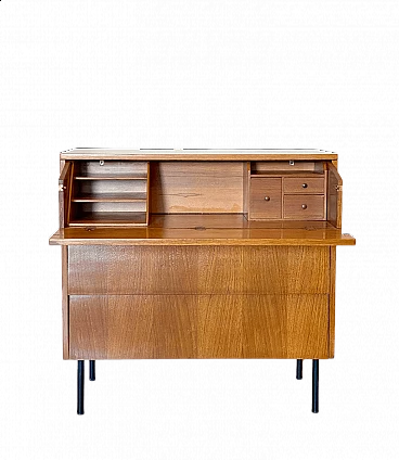 ISA Bergamo teak flap desk chest of drawers, 1960s