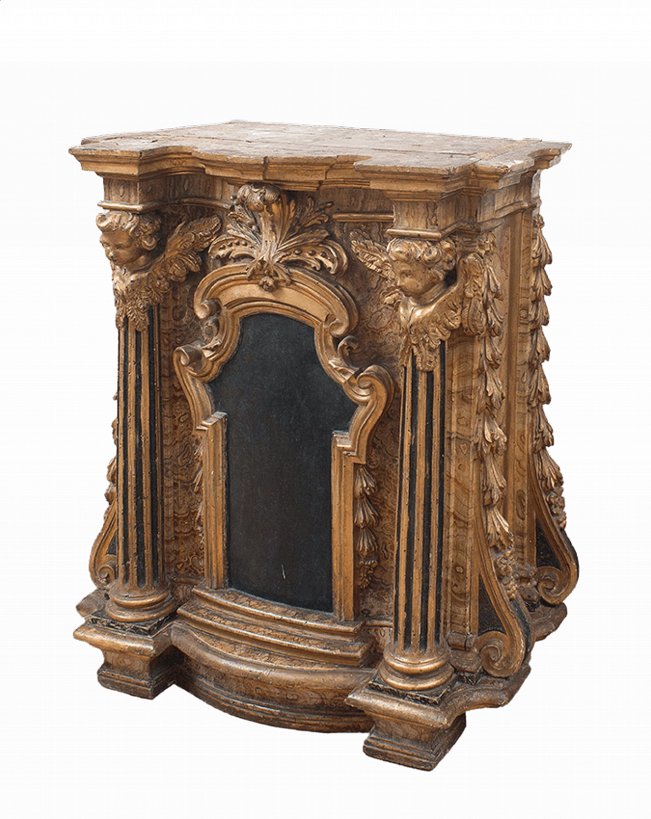 Tabernacolo in legno dorato e intagliato, '600 8