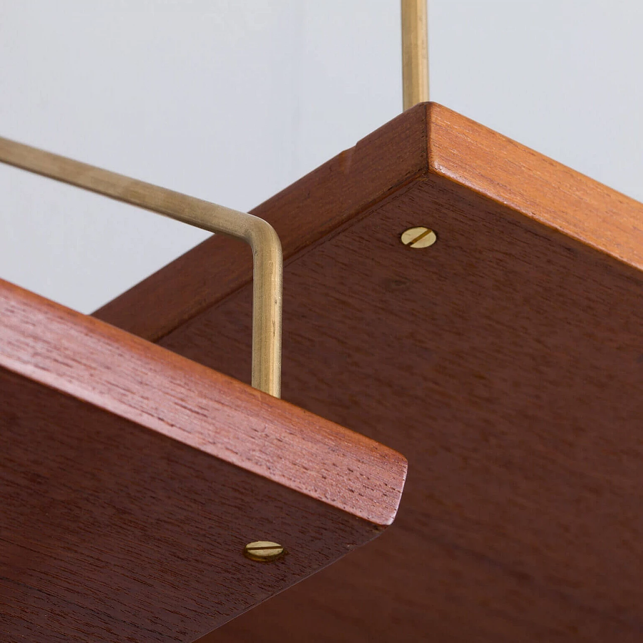 Wall unit in teak and brass by Hansen & Guldborg, 60s 21