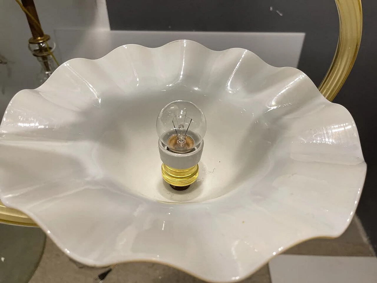 Yellow Murano glass chandelier, 1950s 6