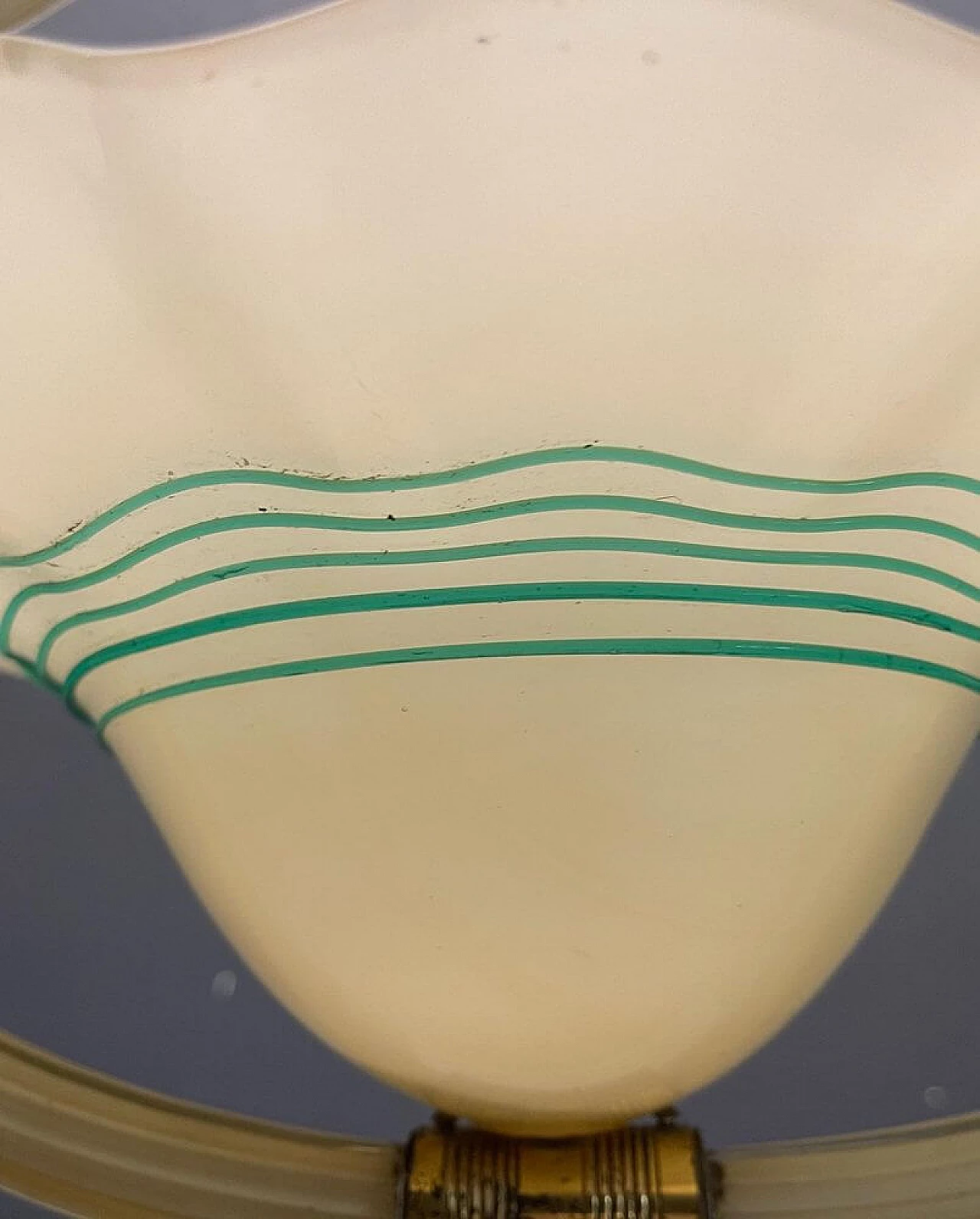 Yellow Murano glass chandelier, 1950s 10