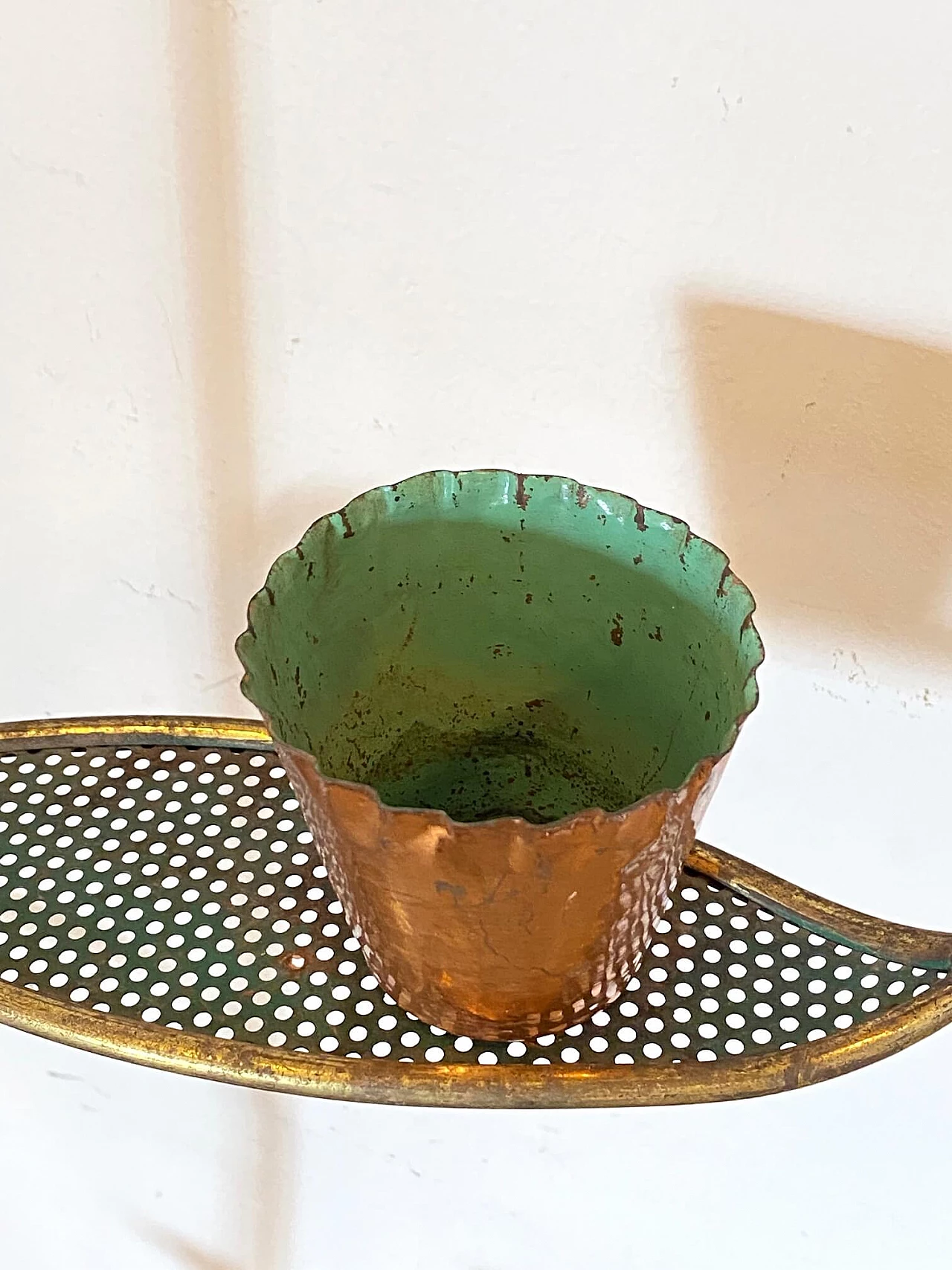 Brass vase holder, 1950s 2