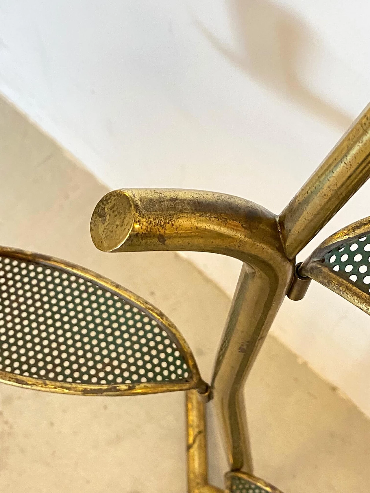 Brass vase holder, 1950s 3