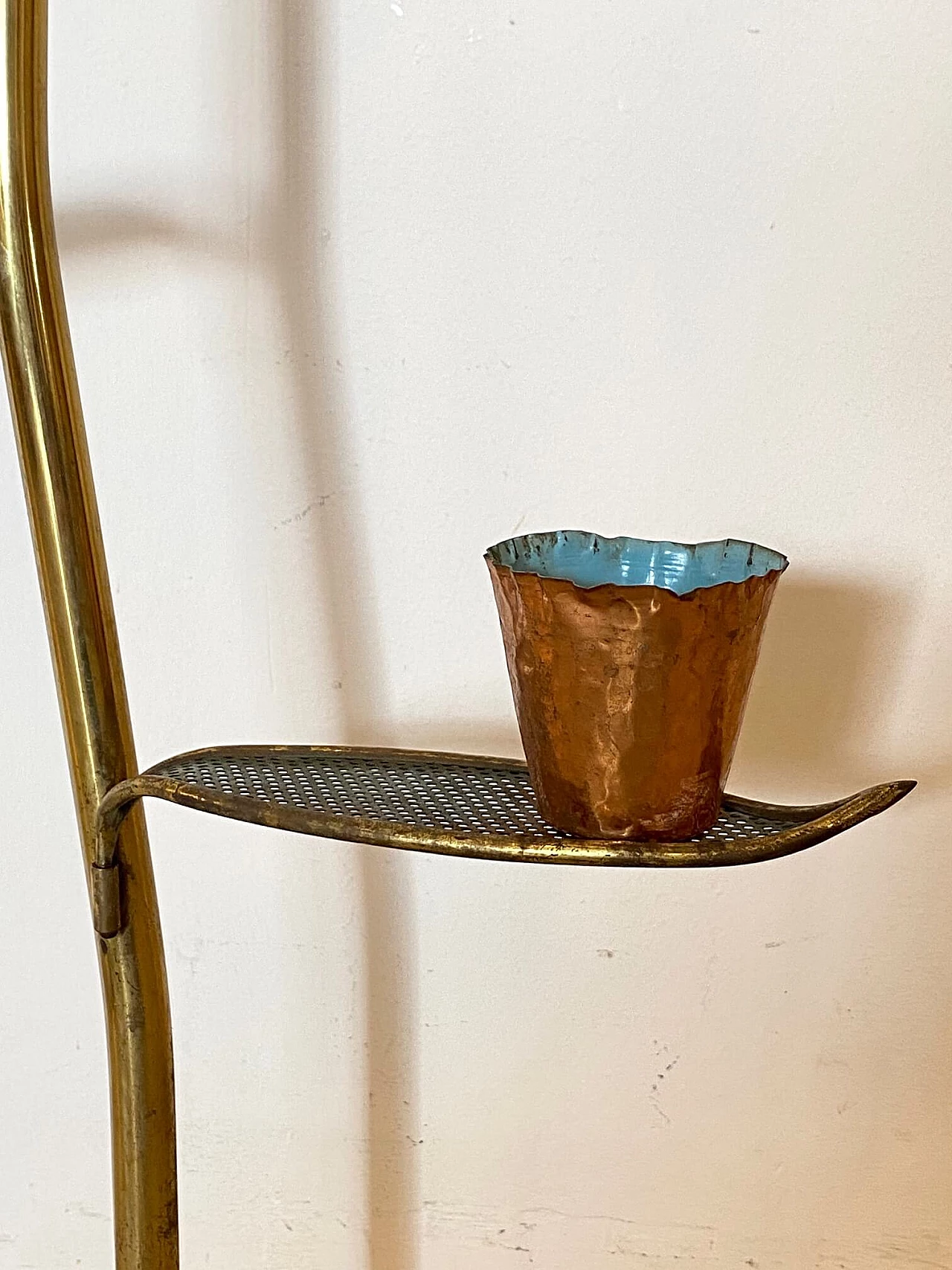 Brass vase holder, 1950s 9
