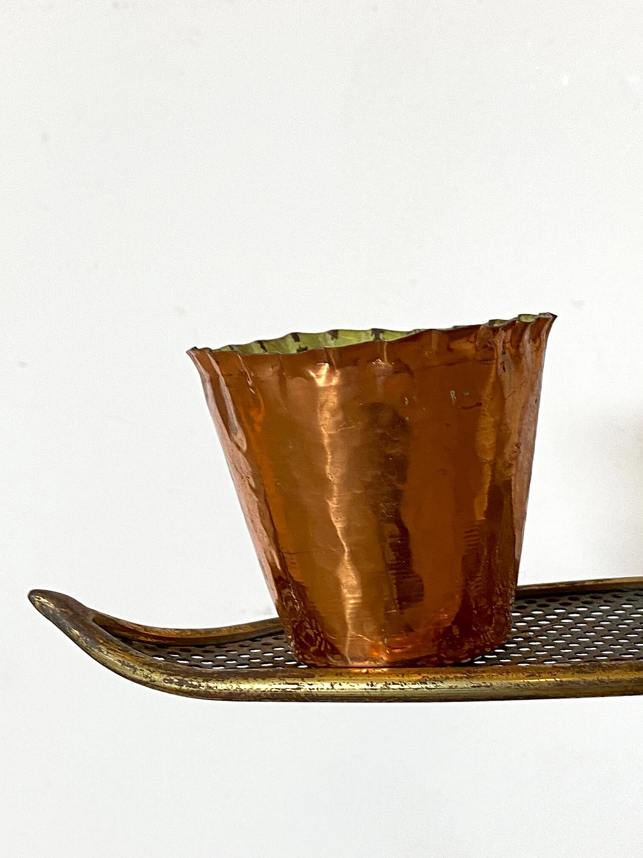 Brass vase holder, 1950s 12