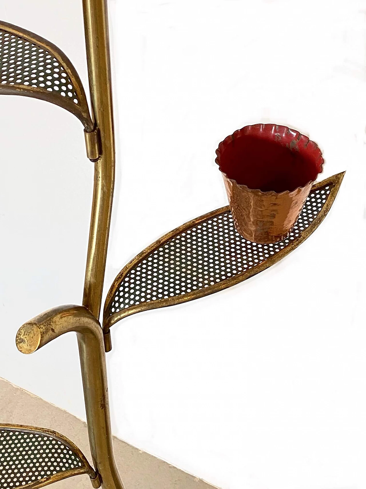 Brass vase holder, 1950s 17