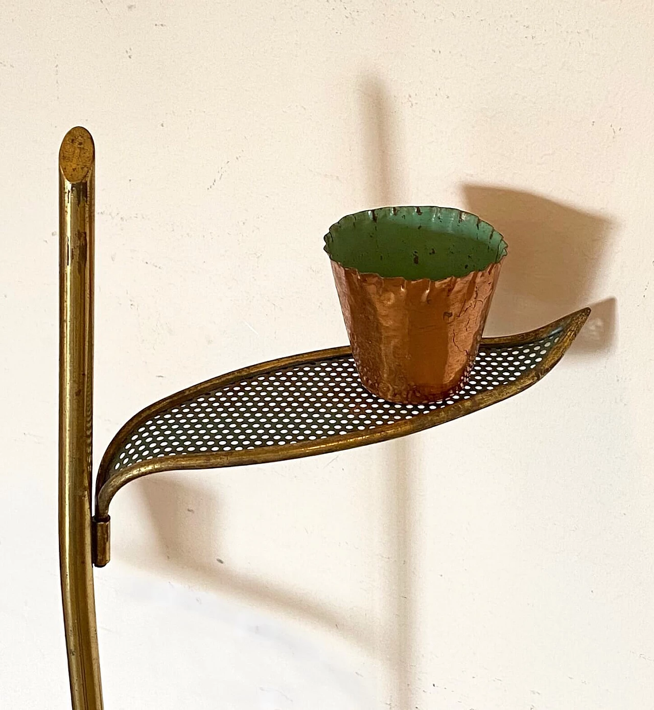 Brass vase holder, 1950s 18