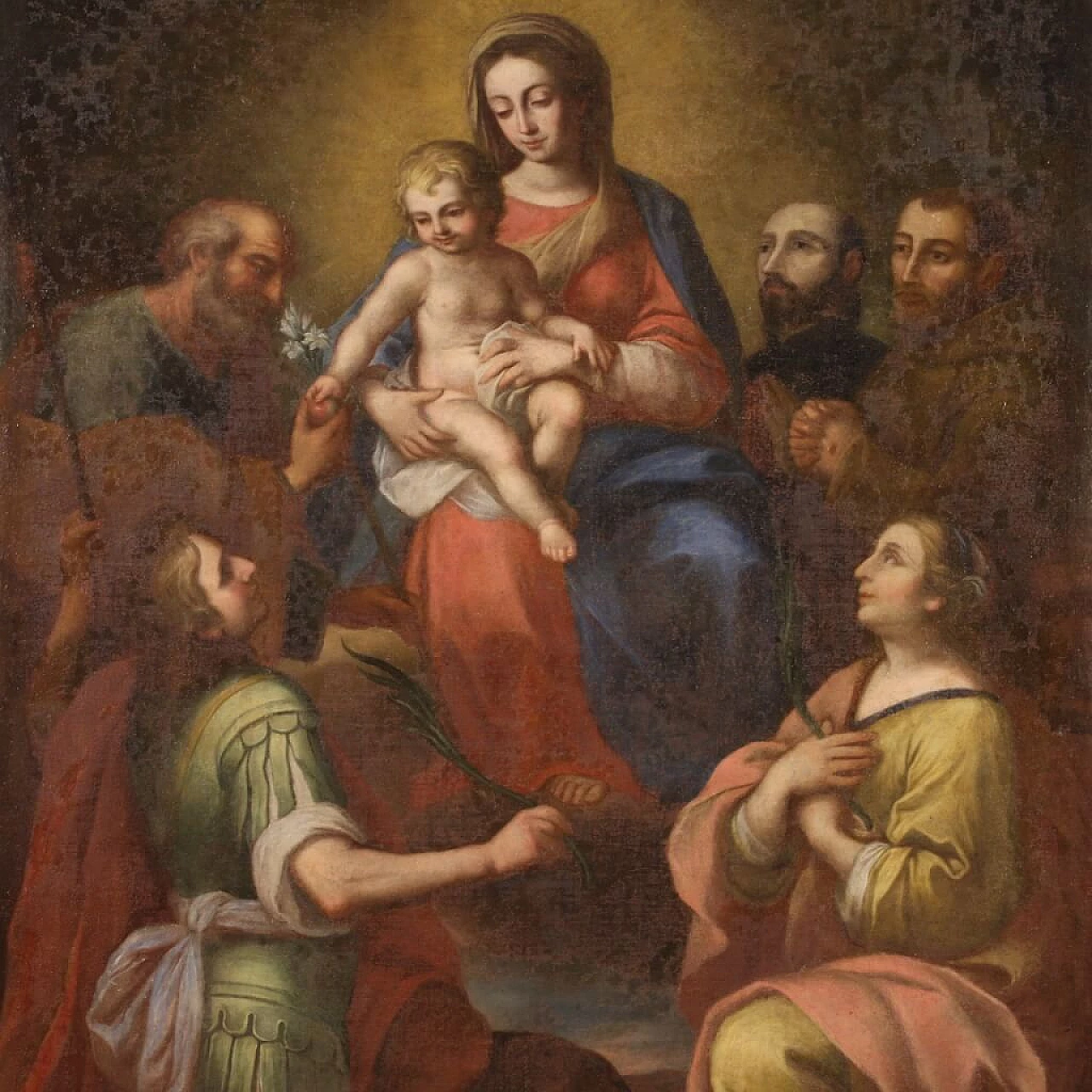 Pala d'altare con diverse figure religiose, '700 2