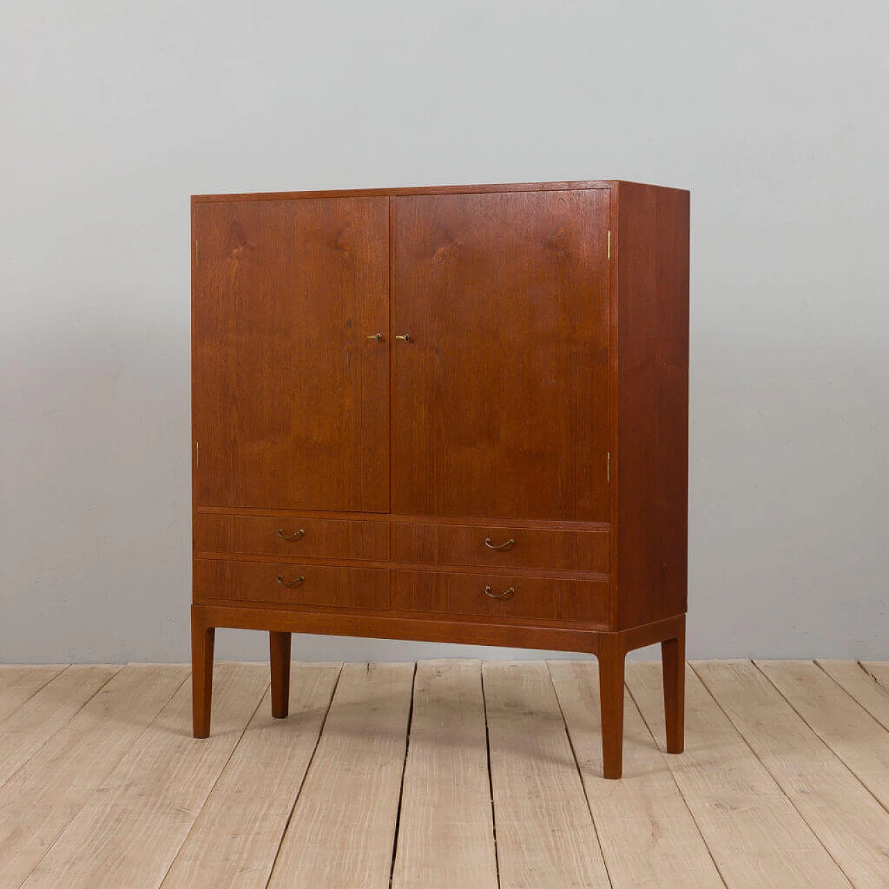 Teak linen cupboard by Thorald Madsen, 1950s 19