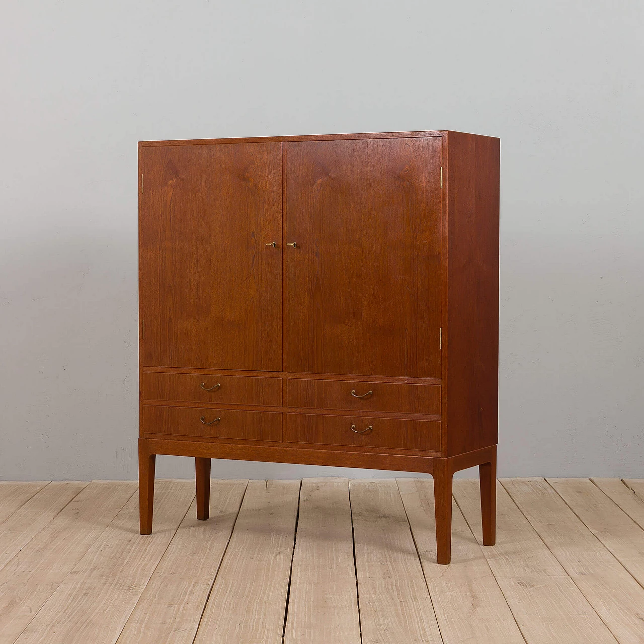 Teak linen cupboard by Thorald Madsen, 1950s 20