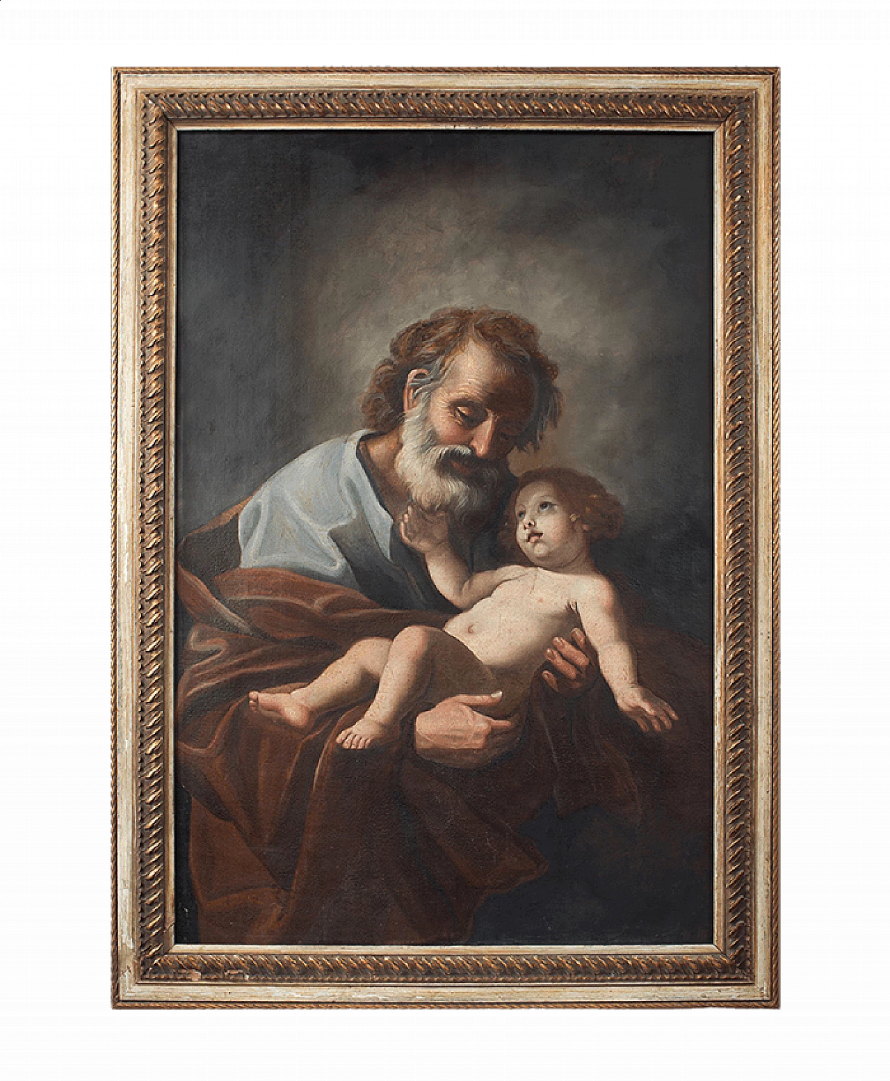 Oil on canvas depicting Saint Joseph with Child, 18th century 4