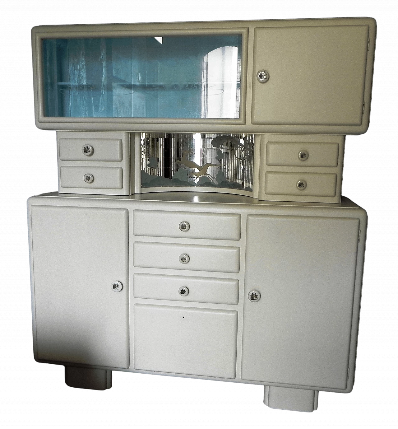 Mobile buffet con sovralzo di Saffa Milano, anni '50 12