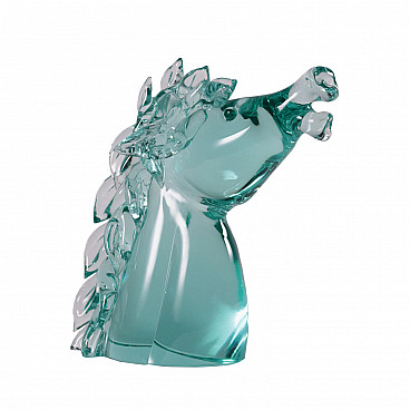 Horse head in Murano glass by Archimede Seguso