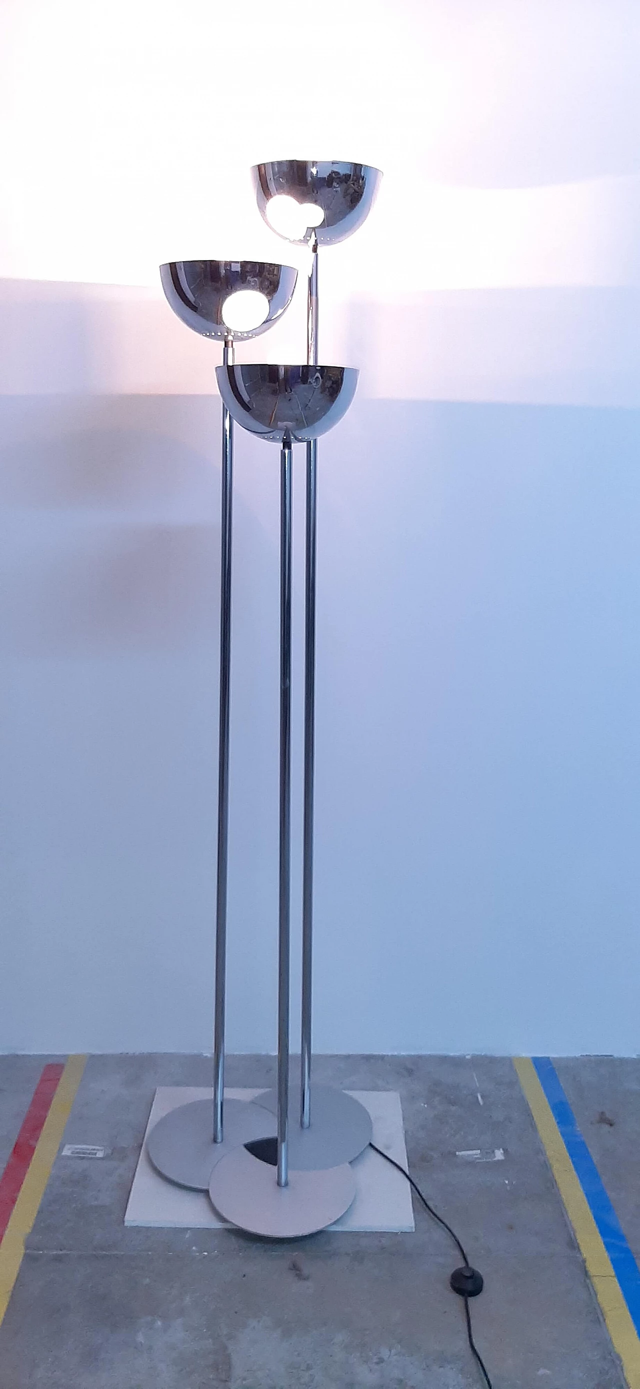 Lamperti floor lamp in chrome, 1970s 3