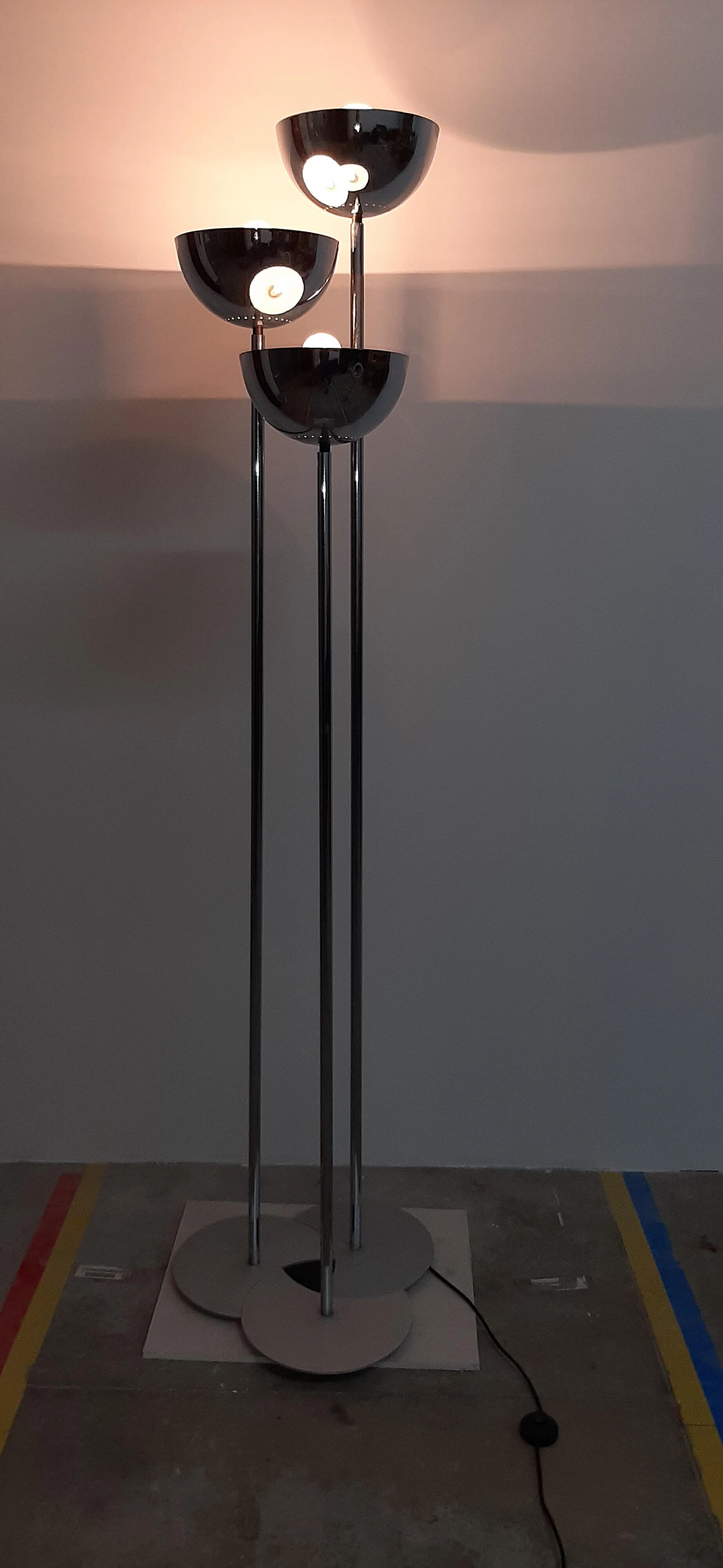 Lamperti floor lamp in chrome, 1970s 7