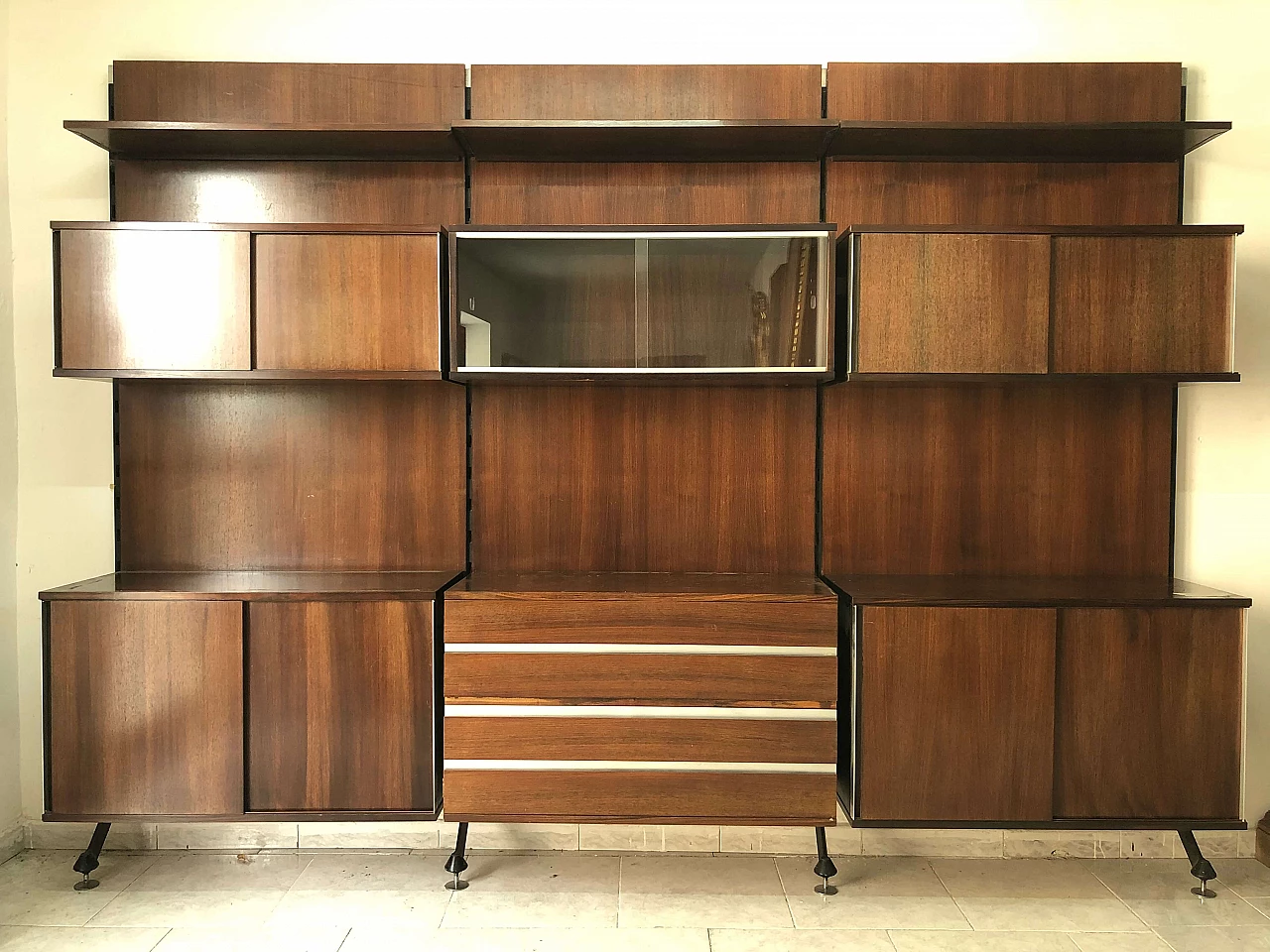 Libreria in legno di Ico Parisi per Mim, anni '50 3