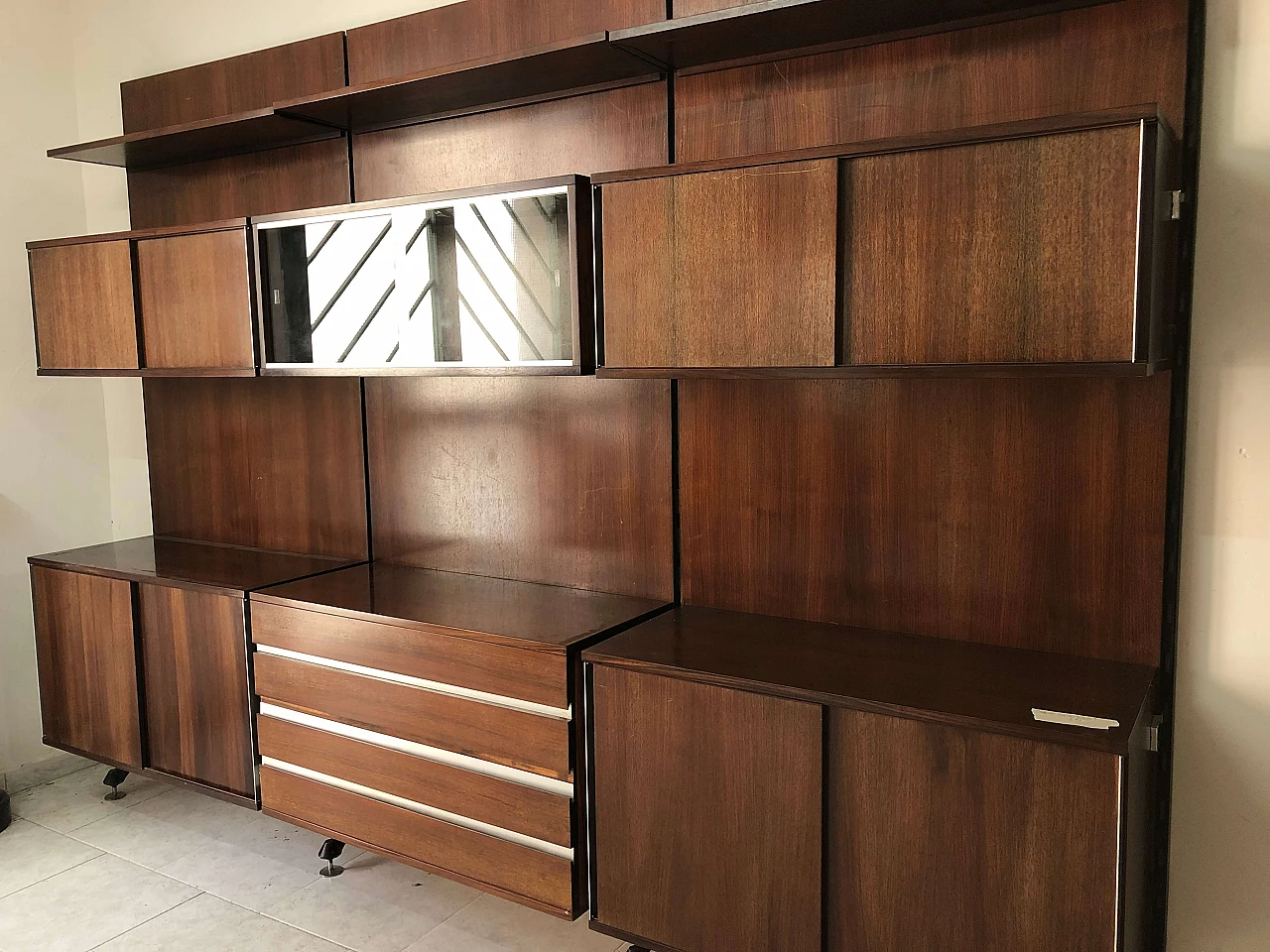 Libreria in legno di Ico Parisi per Mim, anni '50 10