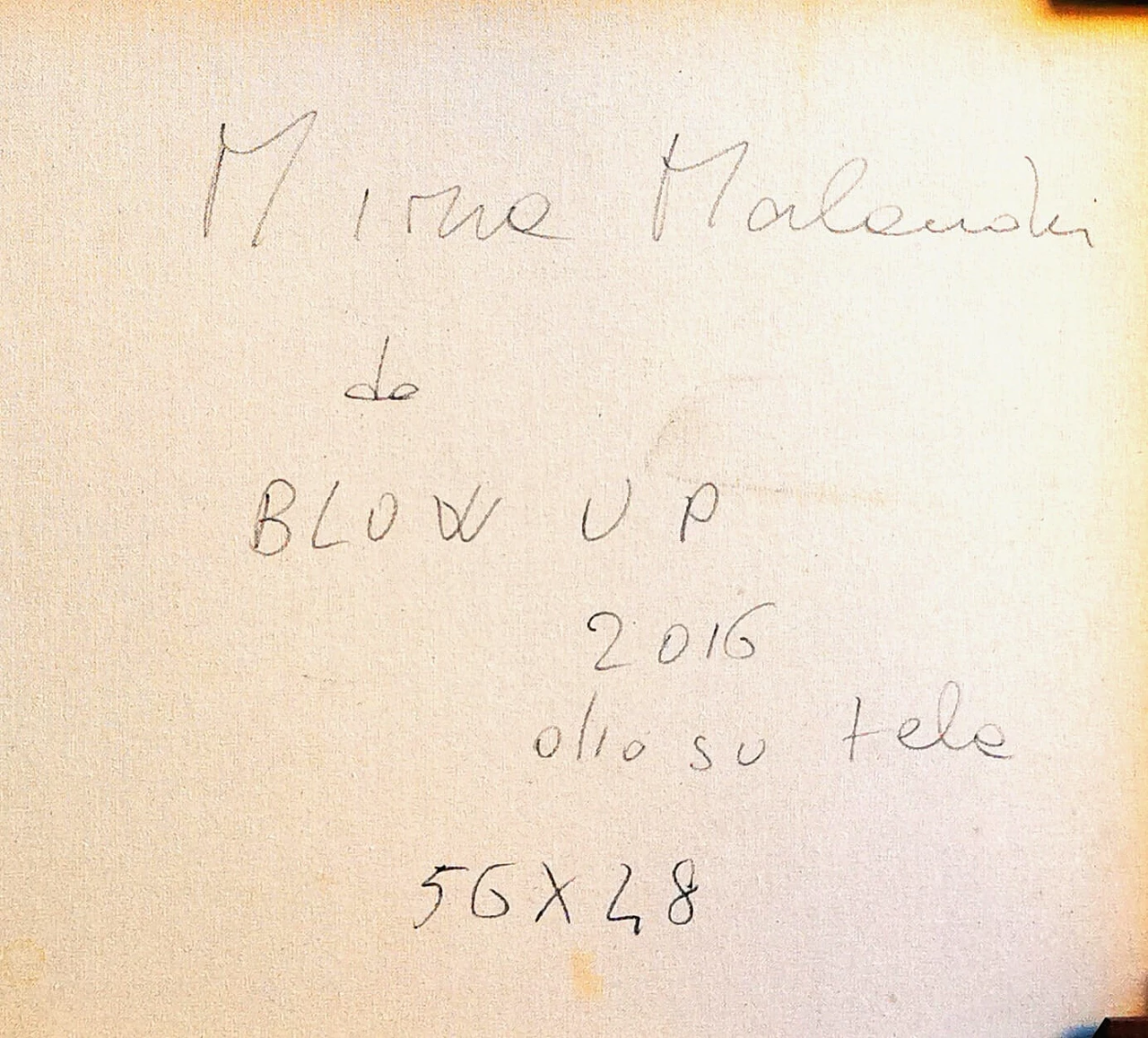 Olio su tela di Miria Malandri dal film "Blow Up" (M. Antonioni) 2016 2