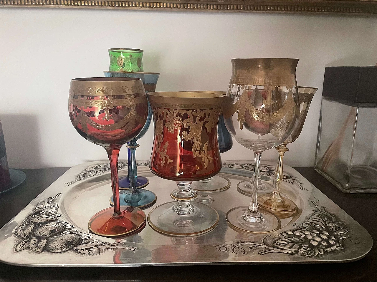 8 Montenapoleone glasses decorated with pure gold 2