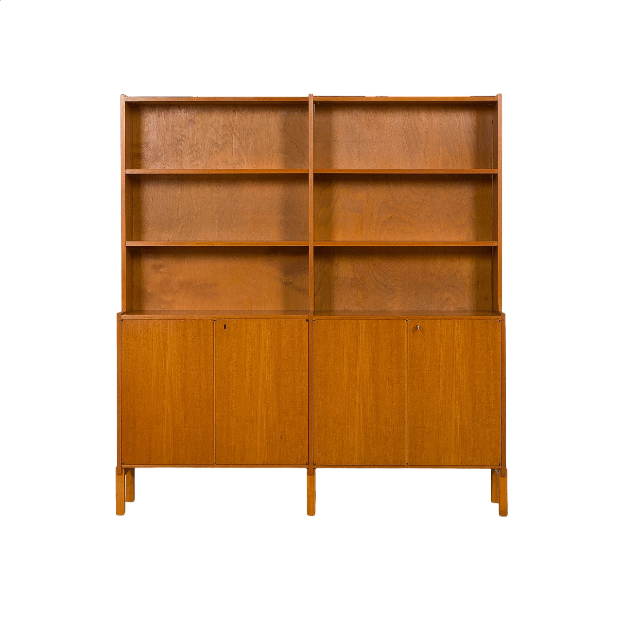 Freestanding teak wall unit, 1970s 16