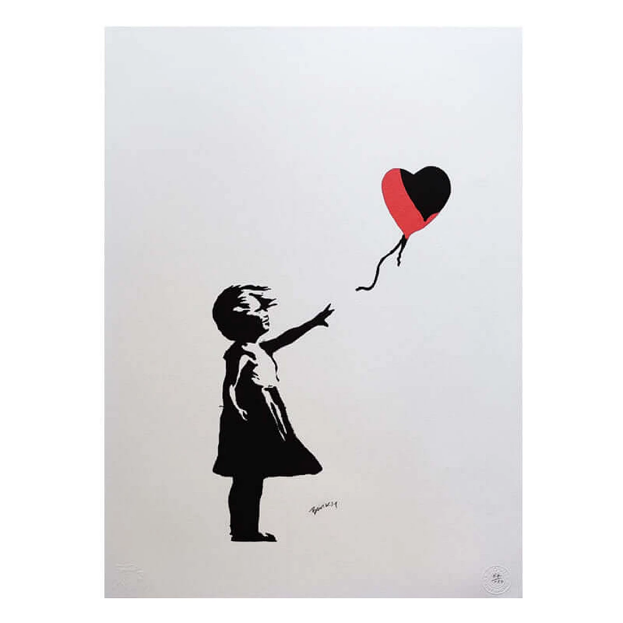Litografia di Banksy Girl With Balloon in edizione limitata 1