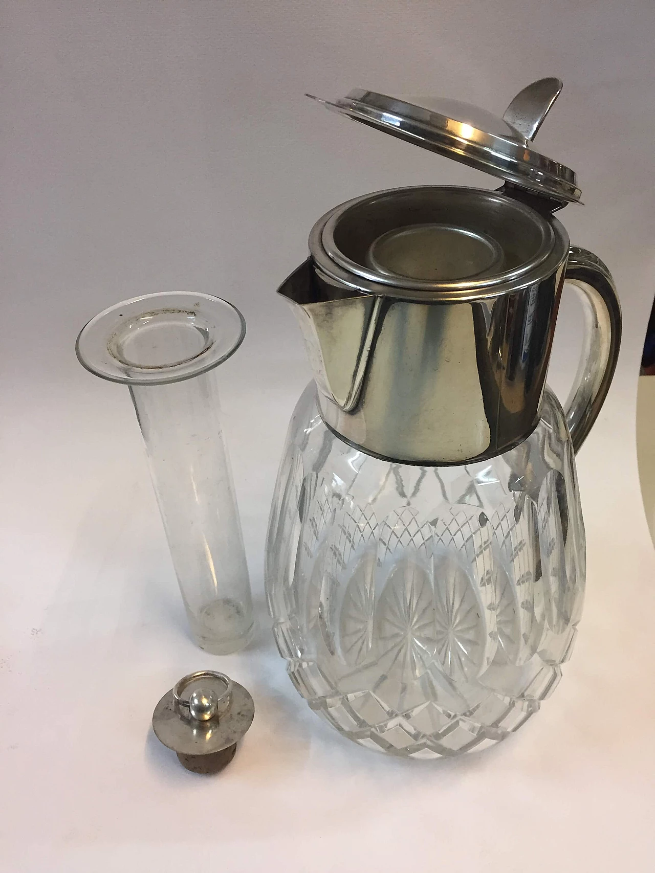 Glass and nickel silver cocktail service, 1960s 3