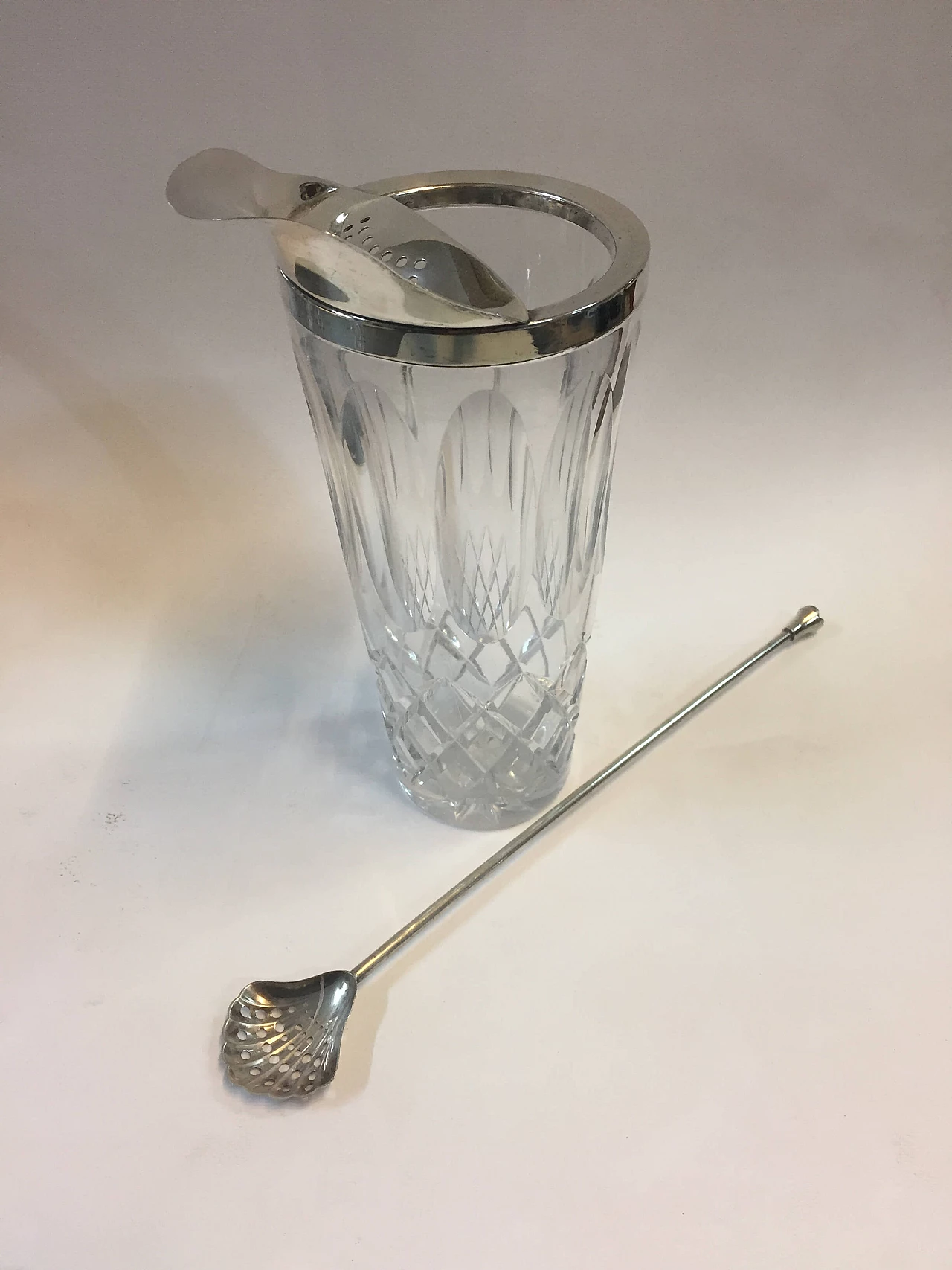 Glass and nickel silver cocktail service, 1960s 4