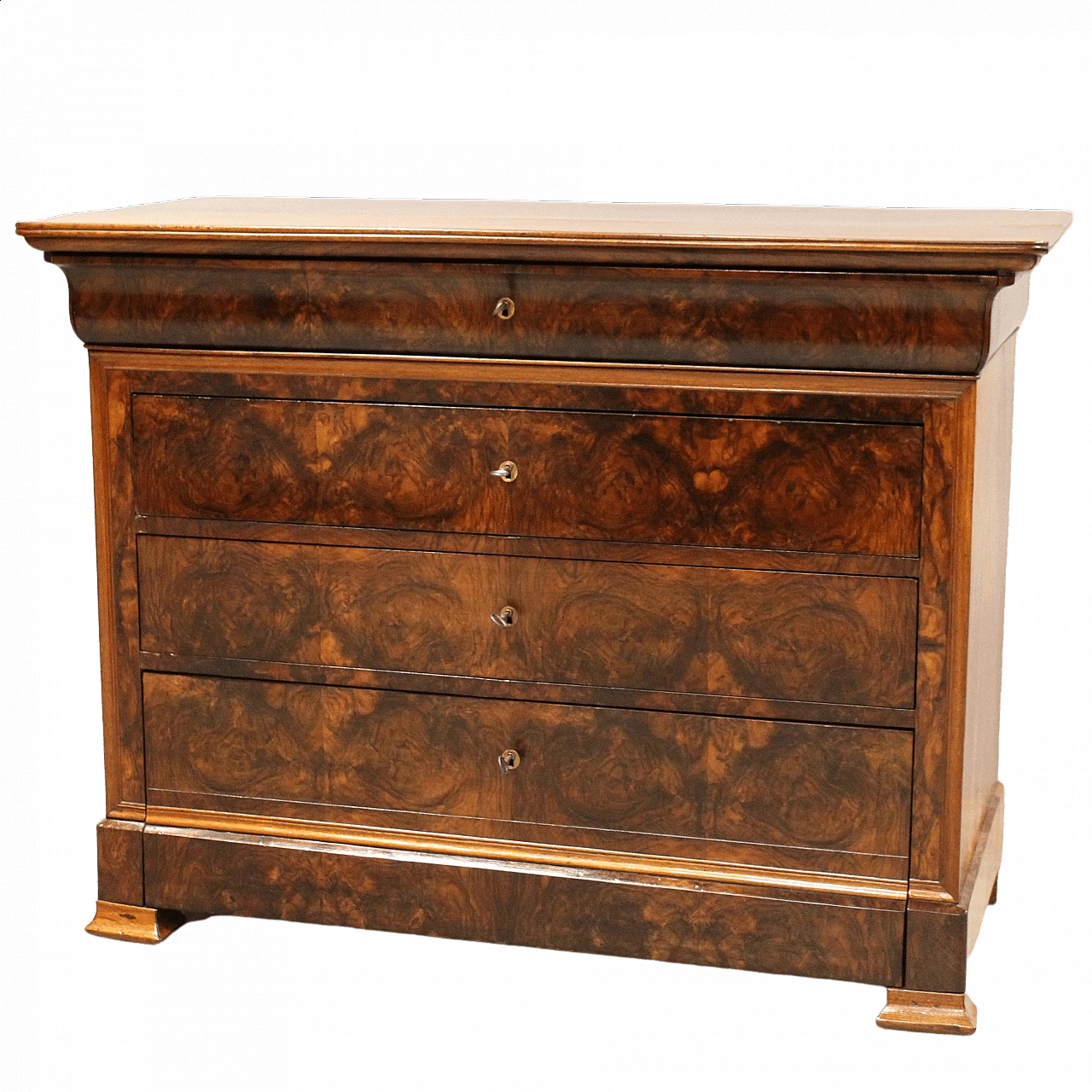 Dresser in walnut cappuccino, Louis Philippe, half 19th century 5