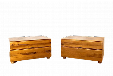 Pair of Mario Marenco bedside tables for Mobil Girgi, 1970s