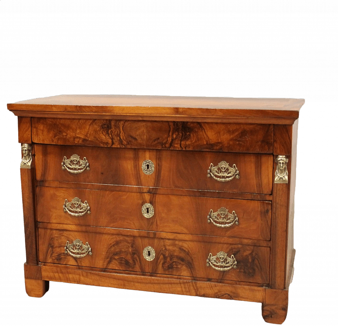 Comò Impero in legno di noce, inizio '800 12