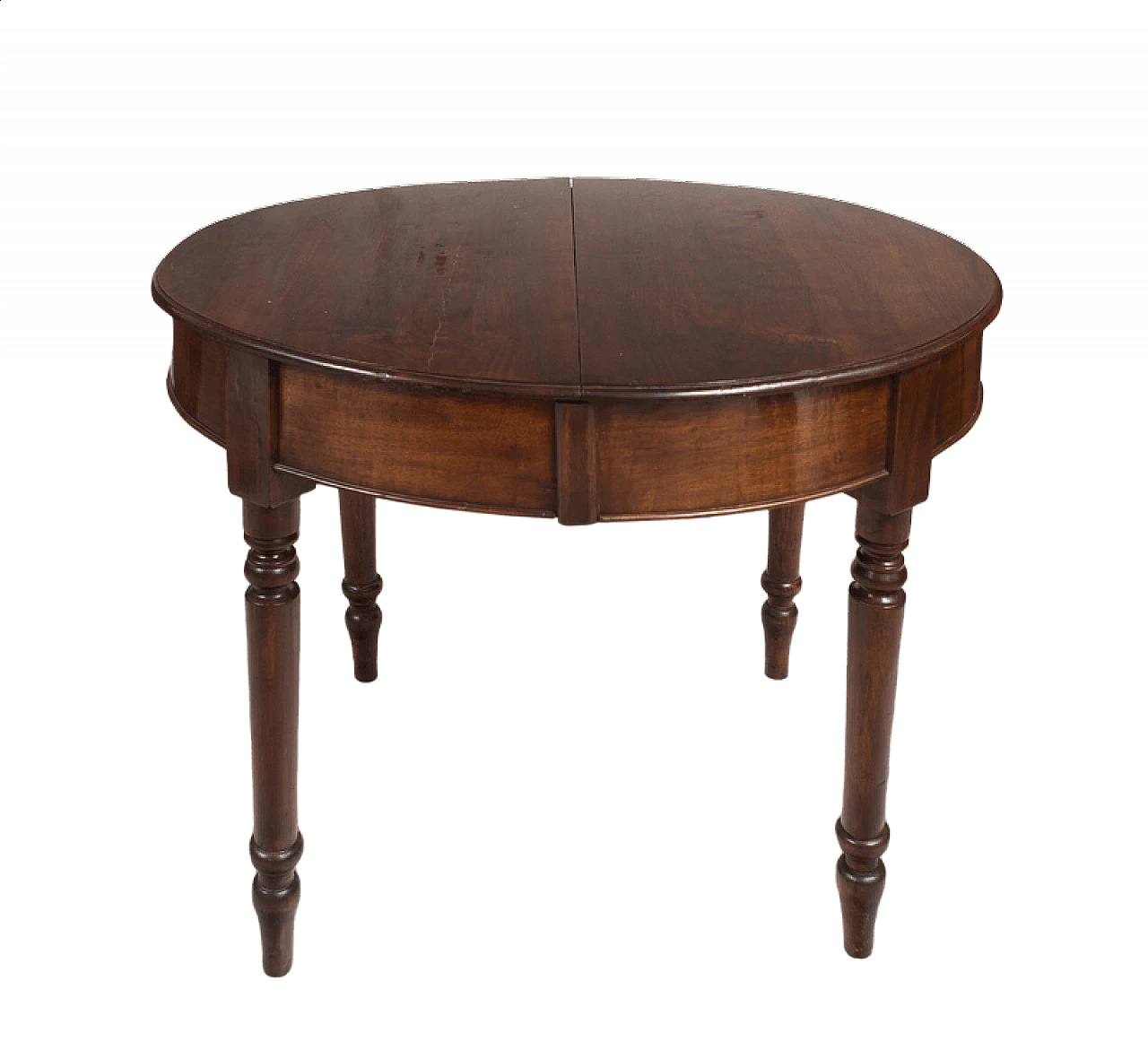 Tavolo allungabile in stile Luigi Filippo in massello di noce, '800 4