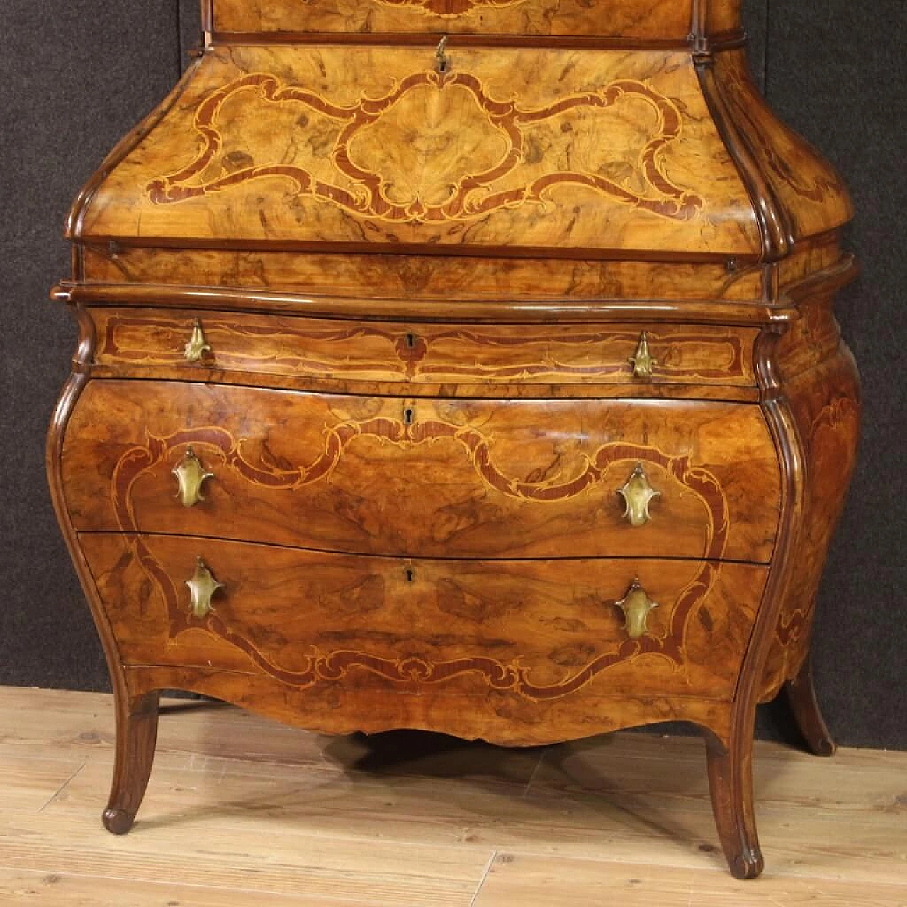Rococo-style wooden trumeau, 20th century 3